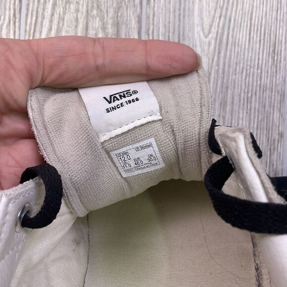 VANS Off The Wall Skater Shoe Pro Sport Low Sneaker Textured Leather Cream Black - Picture 10 of 11